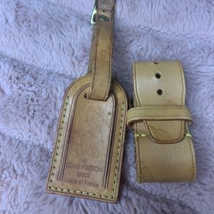 Louis Vuitton Small Luggage Tag and Poignet Set